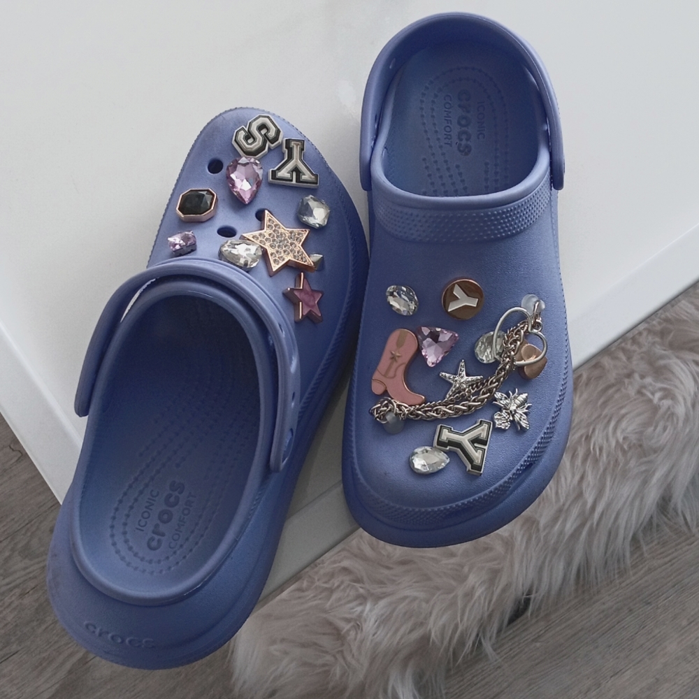 Purple crocs